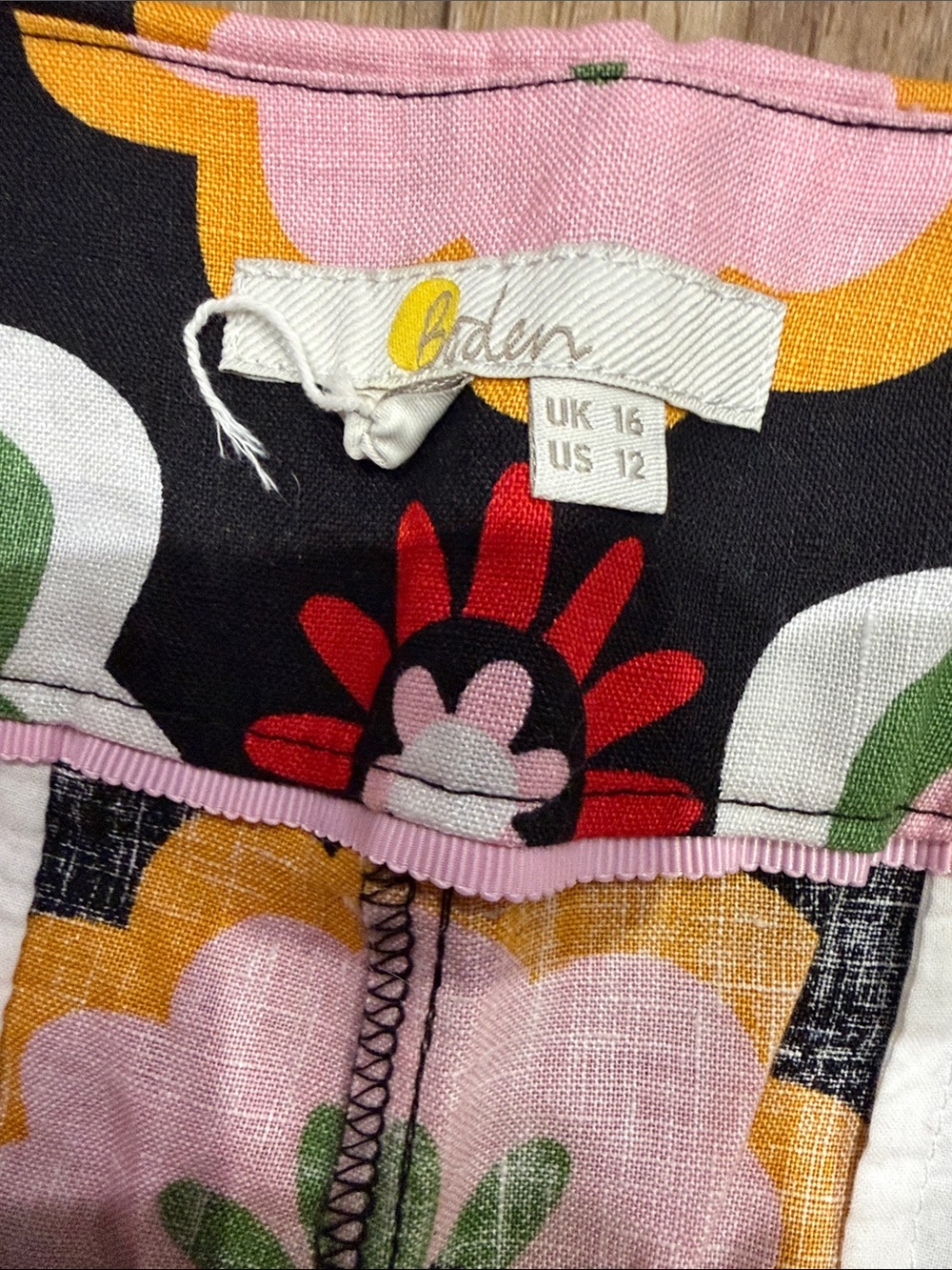 Boden 12 Adorable Linen Floral Shorts  EUC!!! - Picture 3 of 6
